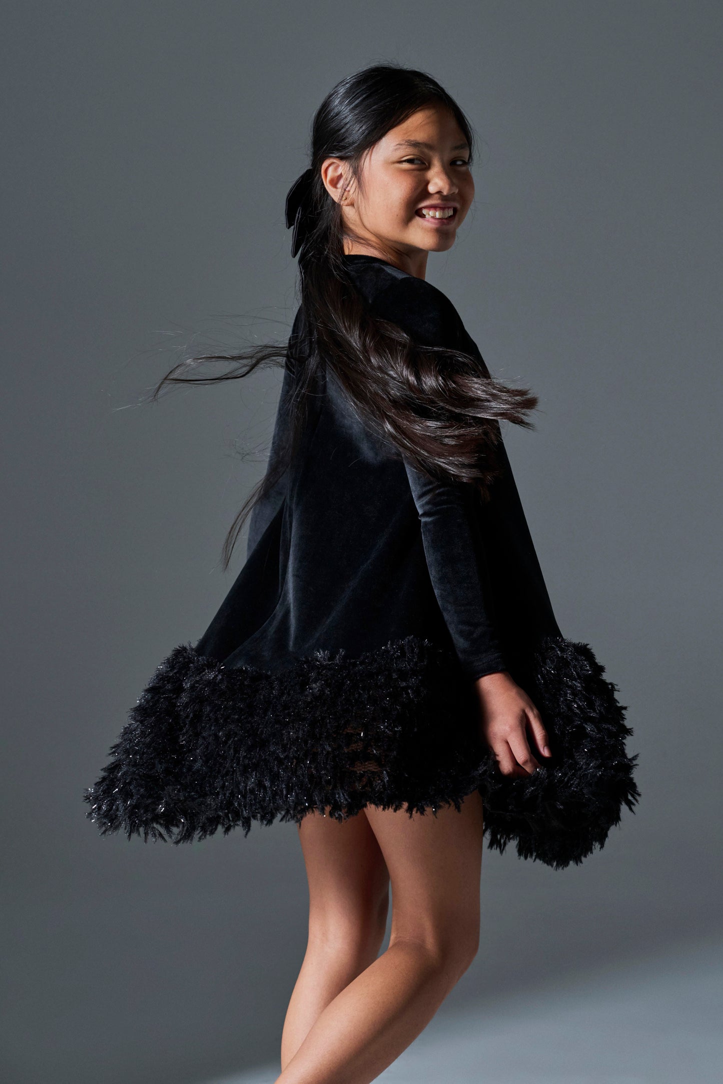 Melin Rose Φόρεμα βελούδο Μαύρο 4-14Υ