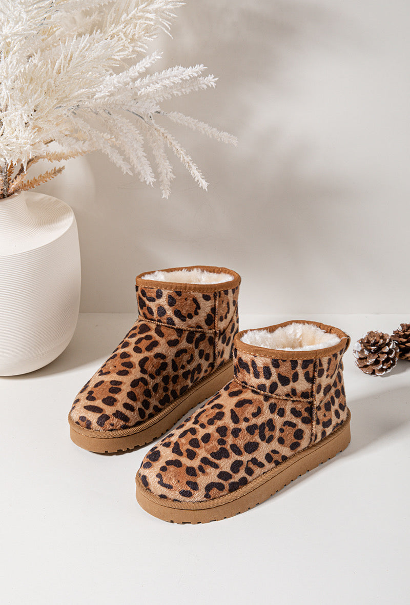 Mπότες με λεοπάρ με γούνα  25-30