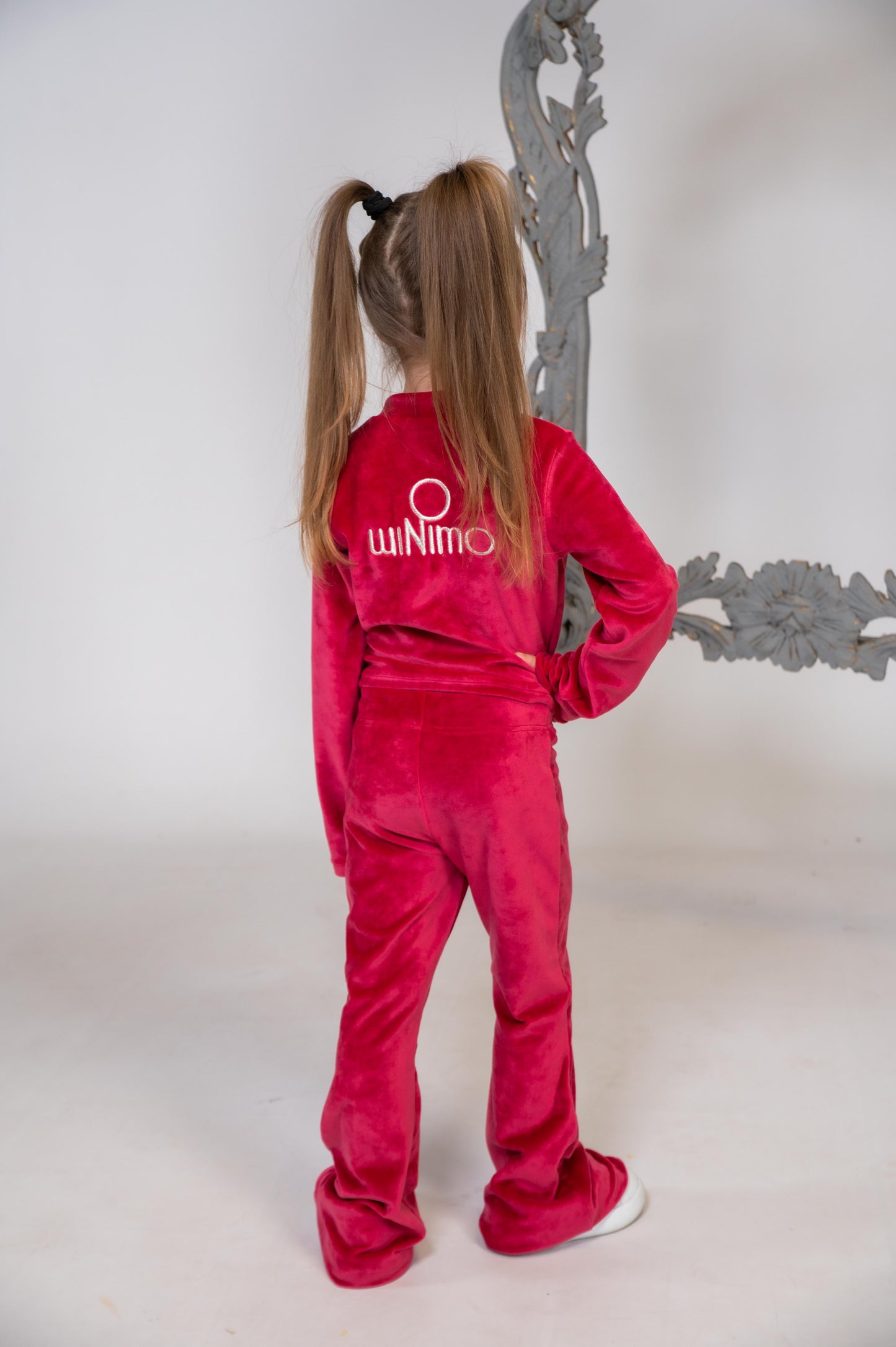 ΣΕΤ CHERRY RED ΒΕΛΟΥΔΙΝΟ ΖΑΚΕΤΑ ΚΑΙ ΠΑΝΤΕΛΟΝΙ KAMΠANA MINIMO 2Υ- 12Y