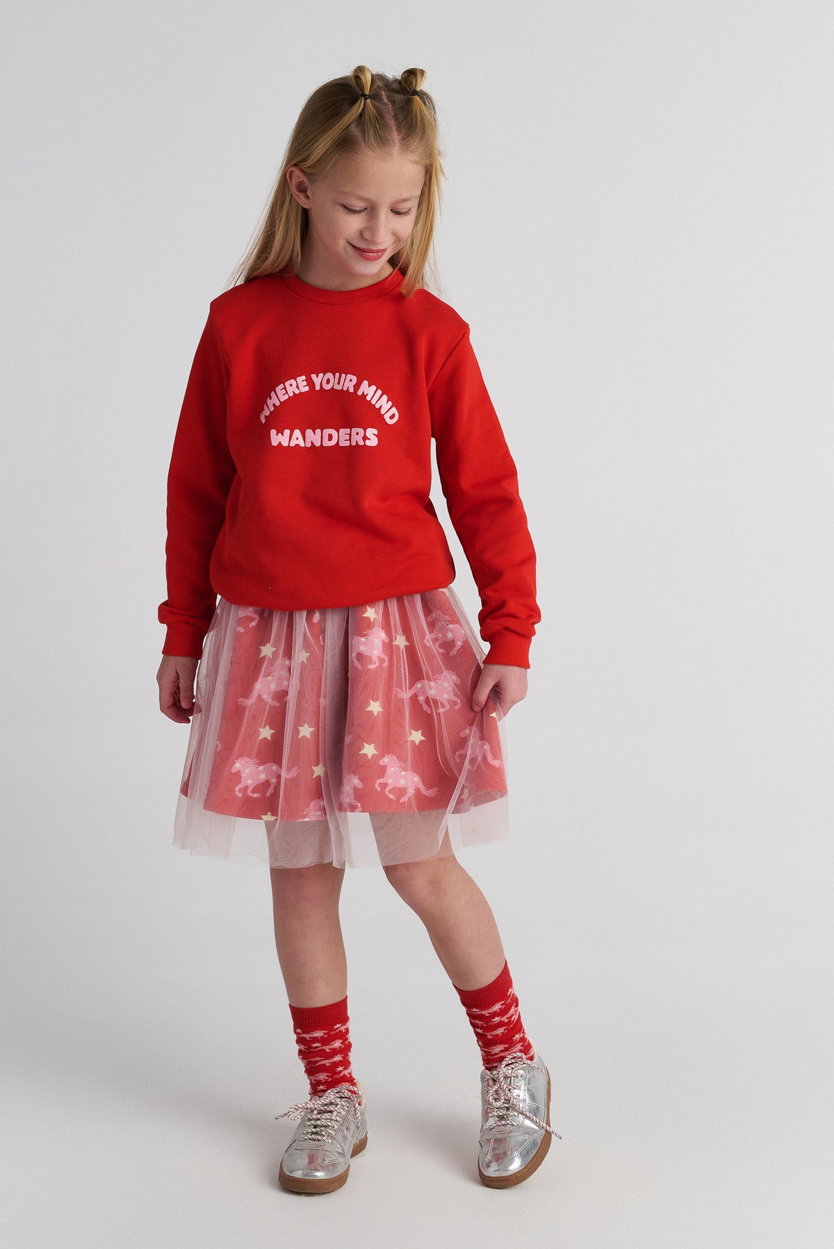 TWO IN A CASTLE Magic Horses Set With Allover Print Tutu Skirt 2-10Υ