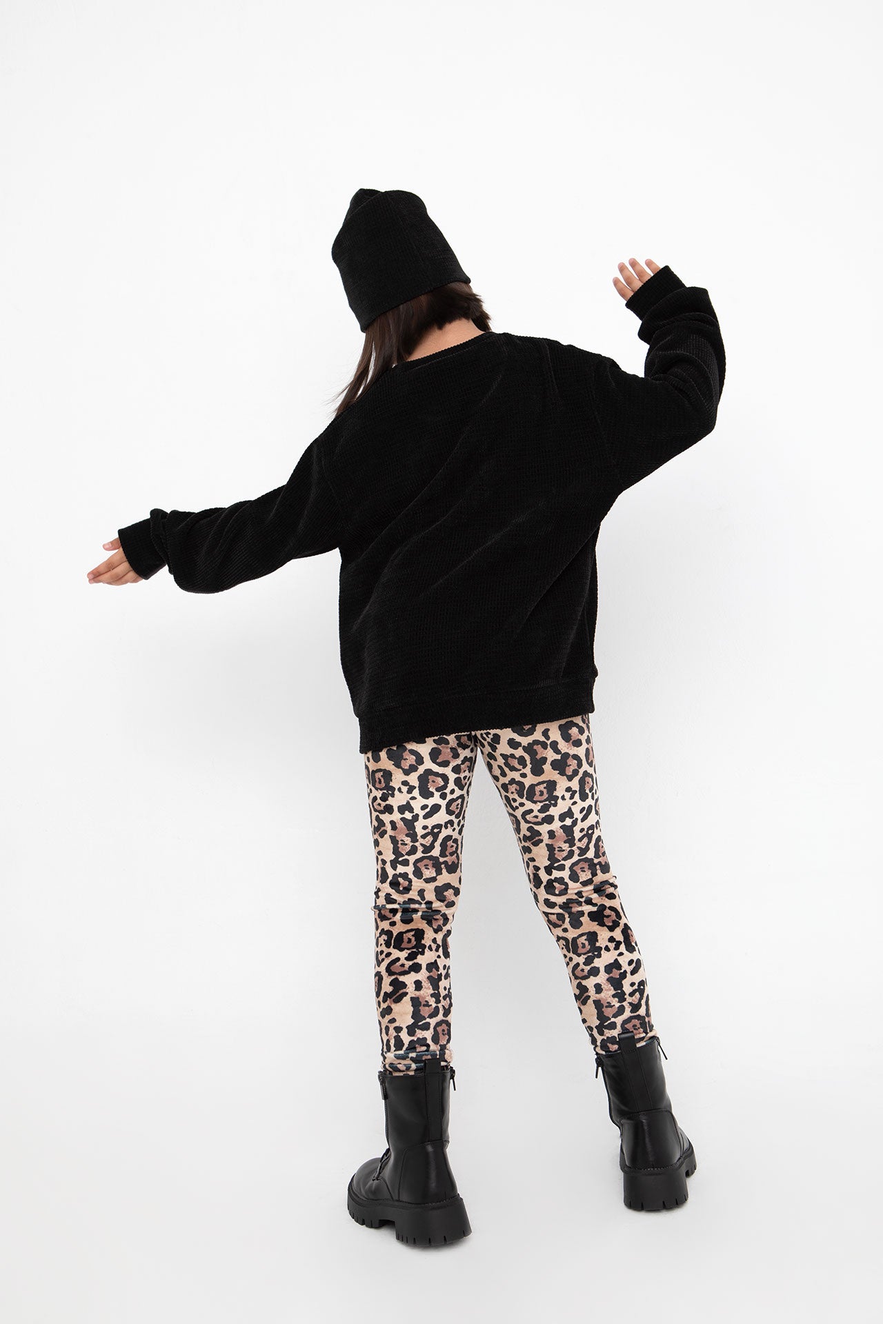 Μπλούζα βελούδο κυψέλη Μαύρο