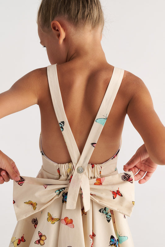 Two in a castle - Butterfly Sky Backless Bow Dress