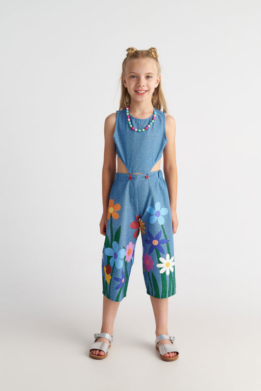 Two in a castle - Two Piece Flower Young Jumpsuit