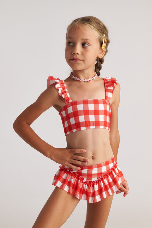ΜΑΓΙΟ ΜΠΙΚΙΝΙ Pic- Nic Vichy Ruffle Bikini - TWO IN A CASTLE