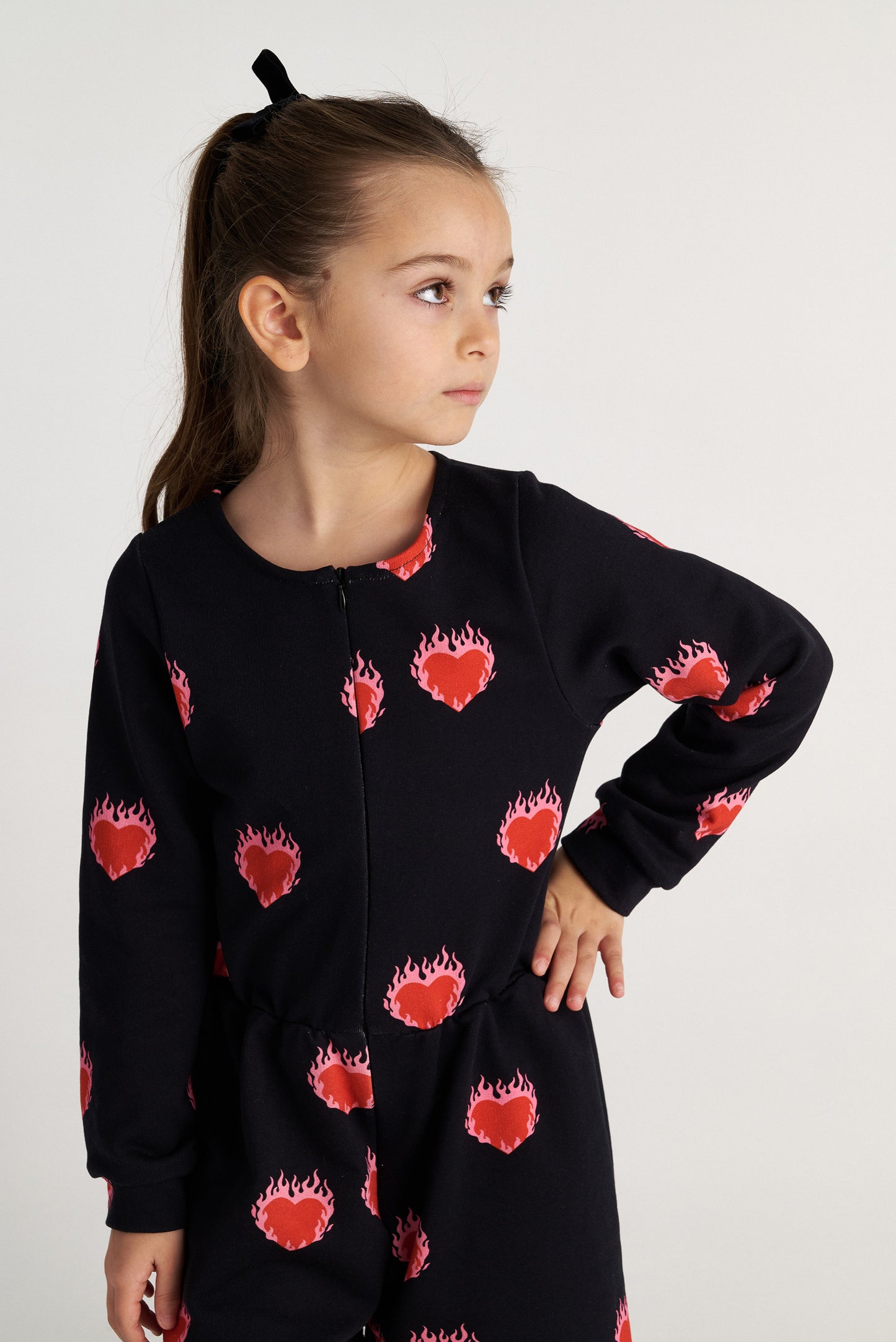 TWO IN A CASTLE Flaming Hearts Playsuit