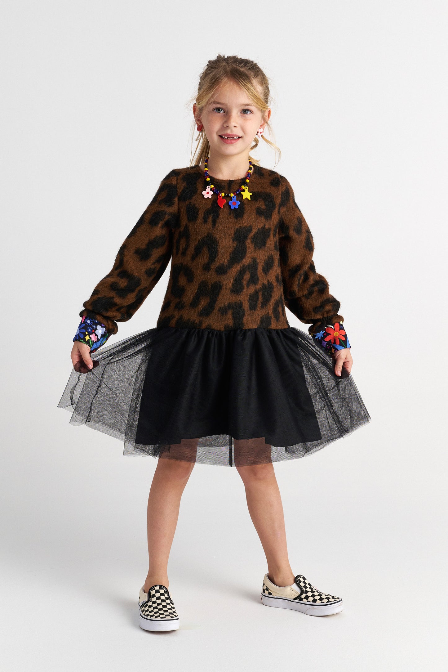 TWO IN A CASTLE Wild Flowers Knitted Tutu Dress