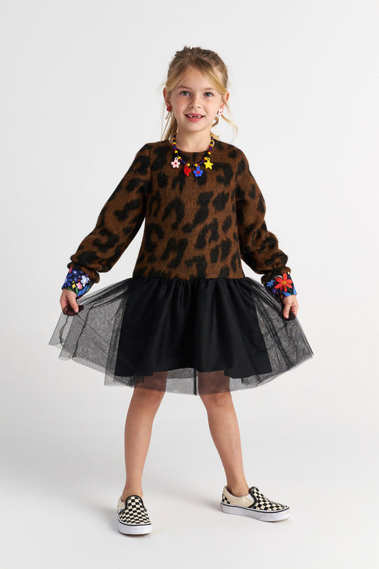 TWO IN A CASTLE Wild Flowers Knitted Tutu Dress