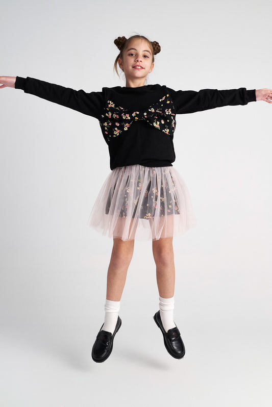 TWO IN A CASTLE Valley Night Sweater Top And Tutu Shorts Set