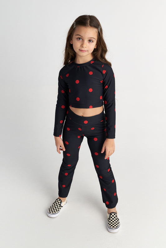 TWO IN A CASTLE Polka Dots Athletic Set
