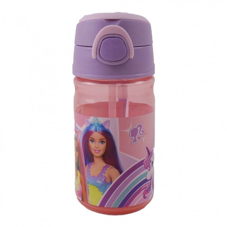 Πλαστικό Παγούρι με καλαμάκι BARBIE 350ml