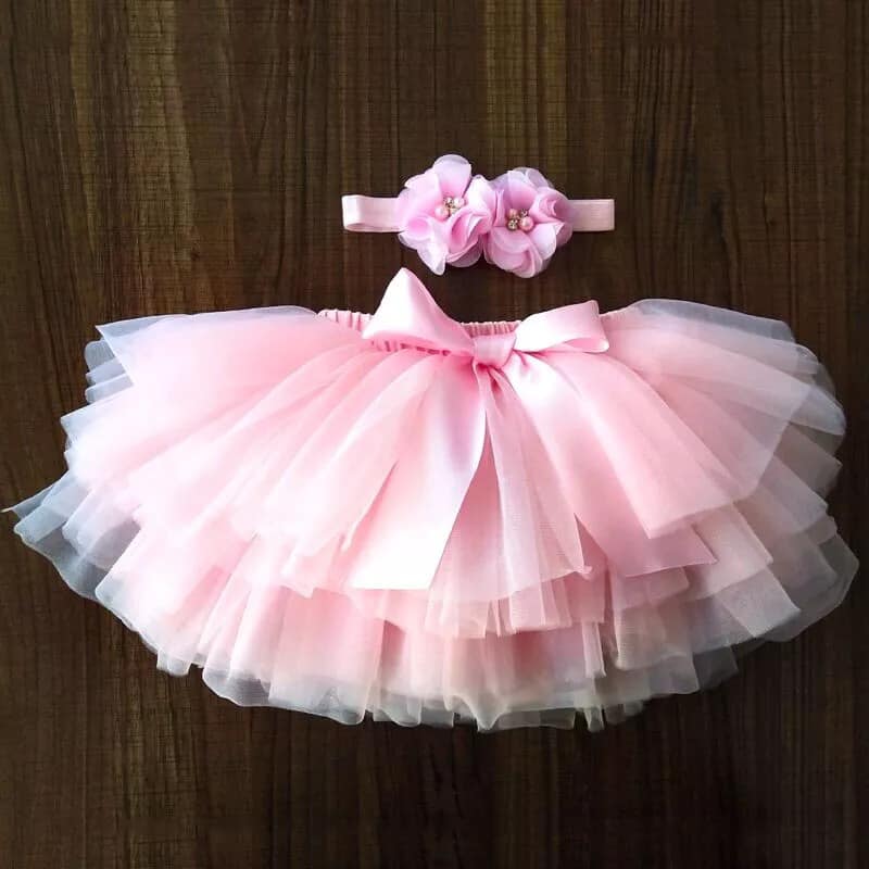 Tutu φουστίτσα με βρακάκι + κορδέλα (2 χρωματισμοί)