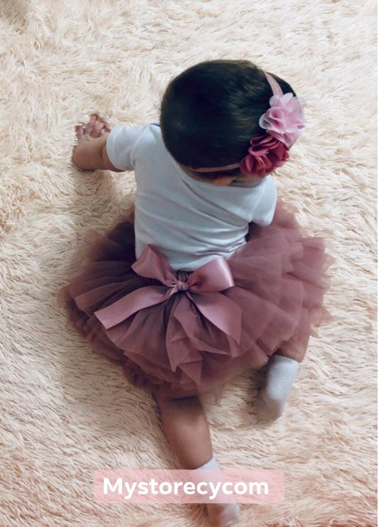 Tutu φουστίτσα με βρακάκι + κορδέλα (2 χρωματισμοί)