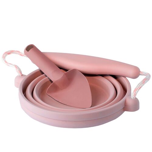 Scrunch Σετ Πτυσσόμενο κουβαδάκι με φτυαράκι  Dusty Rose